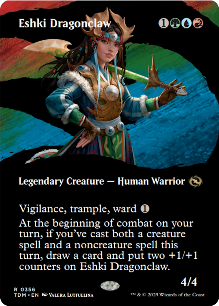 Eshki Dragonclaw (Borderless) [Tarkir: Dragonstorm] | Rock City Comics