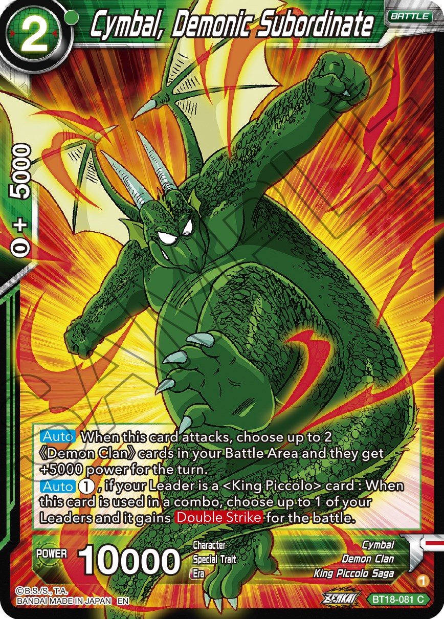 Cymbal, Demonic Subordinate (BT18-081) [Dawn of the Z-Legends] | Rock City Comics