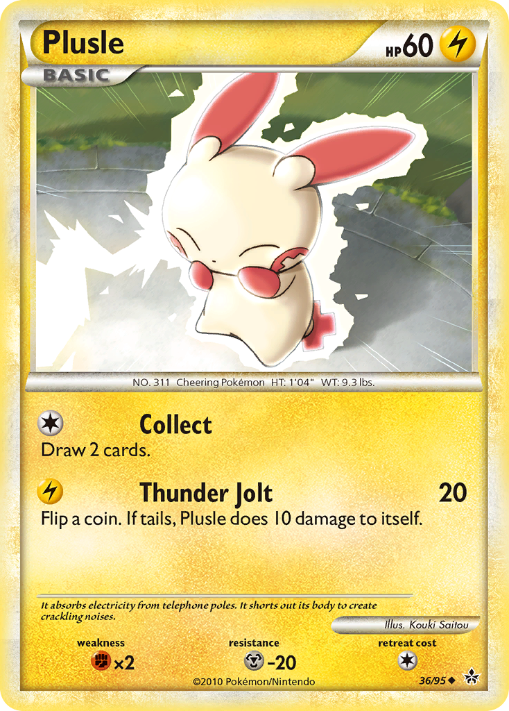 Plusle (36/95) [HeartGold & SoulSilver: Unleashed] | Rock City Comics