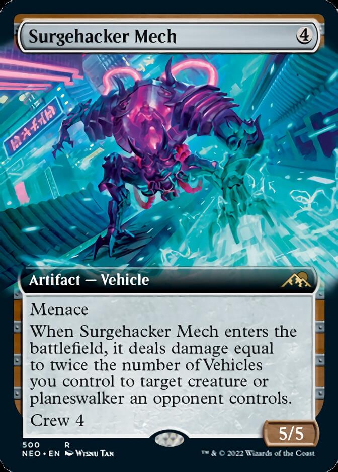 Surgehacker Mech (Extended Art) [Kamigawa: Neon Dynasty] | Rock City Comics