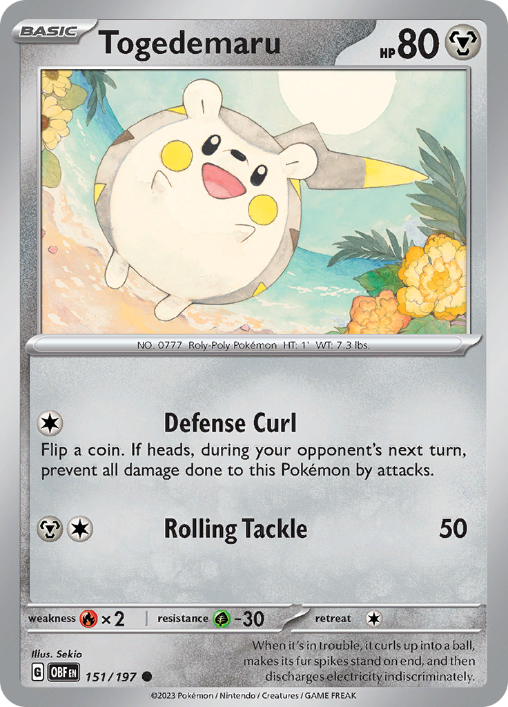 Togedemaru (151/197) [Scarlet & Violet: Obsidian Flames] | Rock City Comics