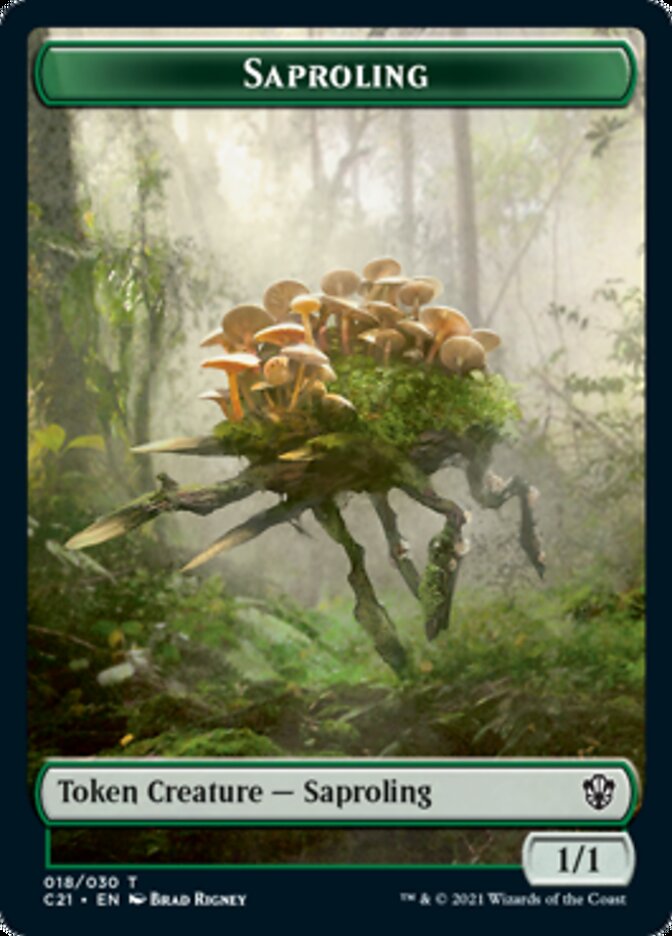 Food // Saproling Double-Sided Token [Commander 2021 Tokens] | Rock City Comics