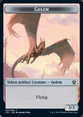 Golem (025) // Thopter Double-Sided Token [Commander 2021 Tokens] | Rock City Comics
