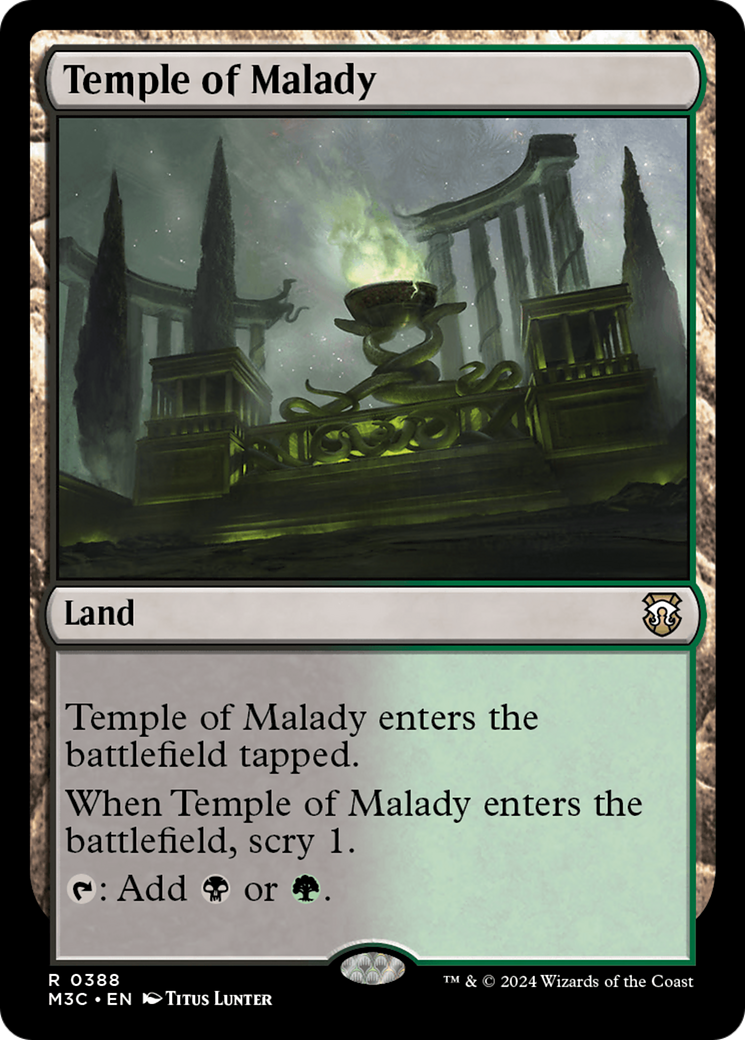 Temple of Malady (Ripple Foil) [Modern Horizons 3 Commander] | Rock City Comics