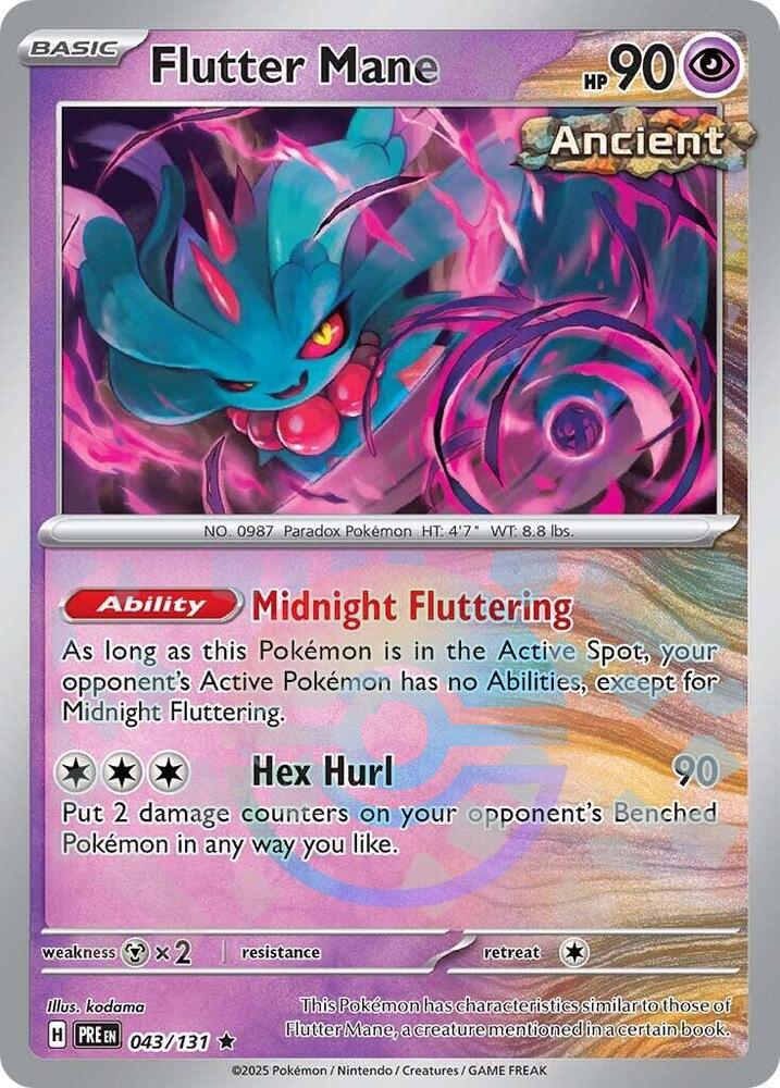 Flutter Mane (043/131) (Poke Ball Pattern) [Scarlet & Violet: Prismatic Evolutions] | Rock City Comics