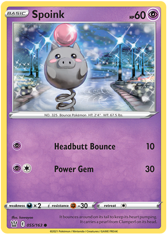 Spoink (055/163) [Sword & Shield: Battle Styles] | Rock City Comics