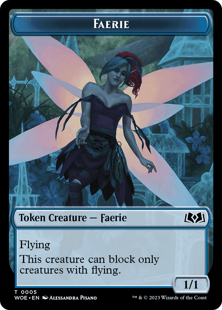 Faerie // Food (0011) Double-Sided Token [Wilds of Eldraine Tokens] | Rock City Comics