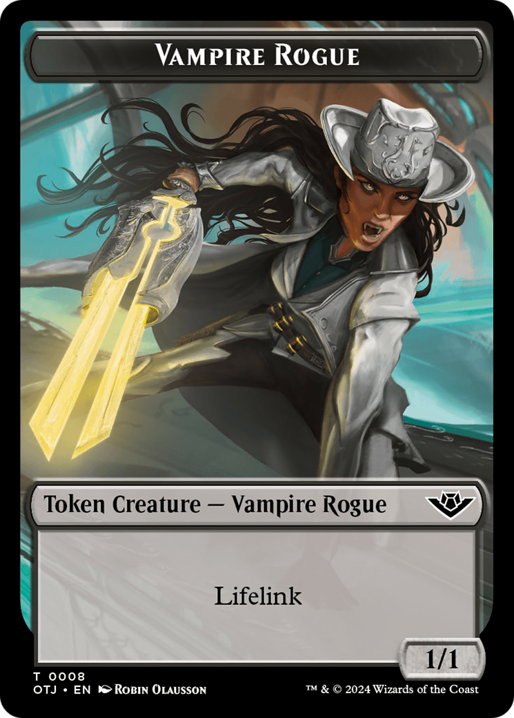 Treasure // Vampire Rogue Double-Sided Token [Outlaws of Thunder Junction Tokens] | Rock City Comics