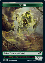 Samurai // Spirit (012) Double-Sided Token [Kamigawa: Neon Dynasty Tokens] | Rock City Comics