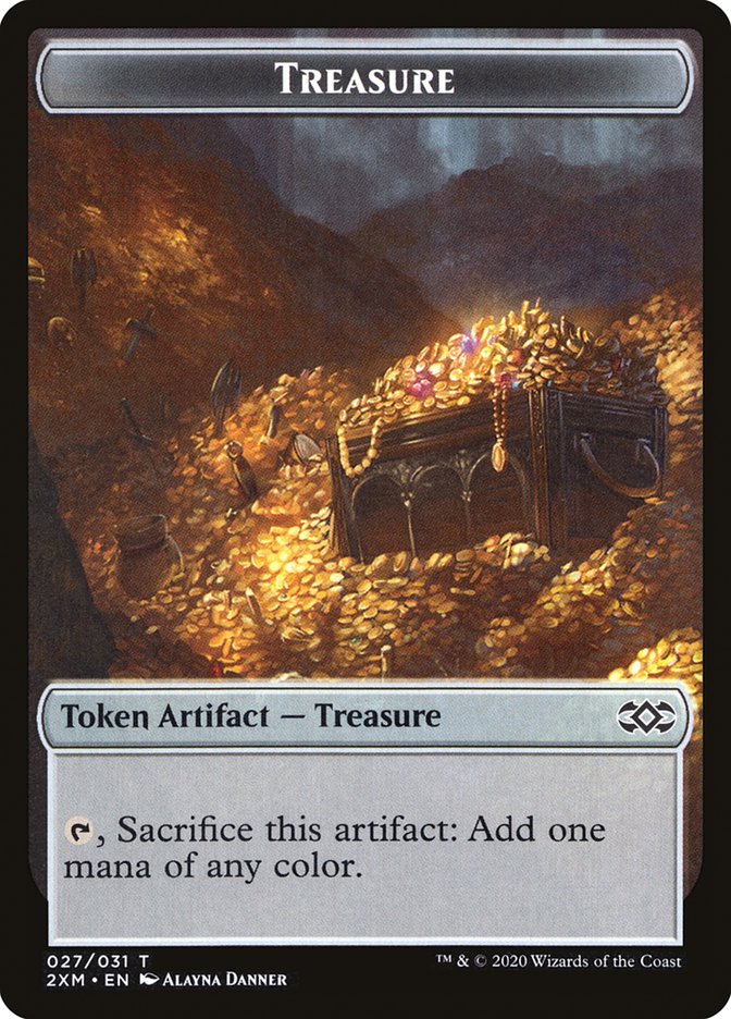 Elemental // Treasure Double-Sided Token [Double Masters Tokens] | Rock City Comics