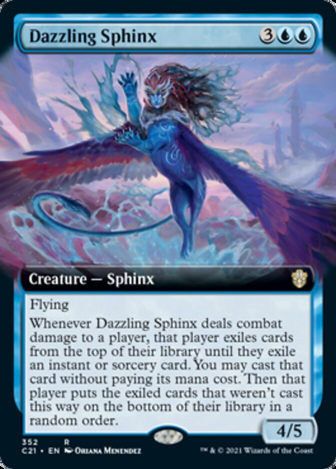 Dazzling Sphinx (Extended Art) [Commander 2021] | Rock City Comics