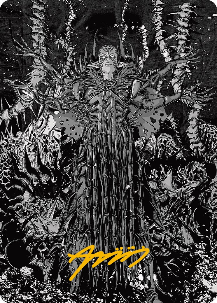 Nissa, Ascended Animist Art Card (Gold-Stamped Signature) [Phyrexia: All Will Be One Art Series] | Rock City Comics