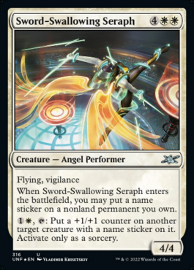 Sword-Swallowing Seraph (Galaxy Foil) [Unfinity] | Rock City Comics