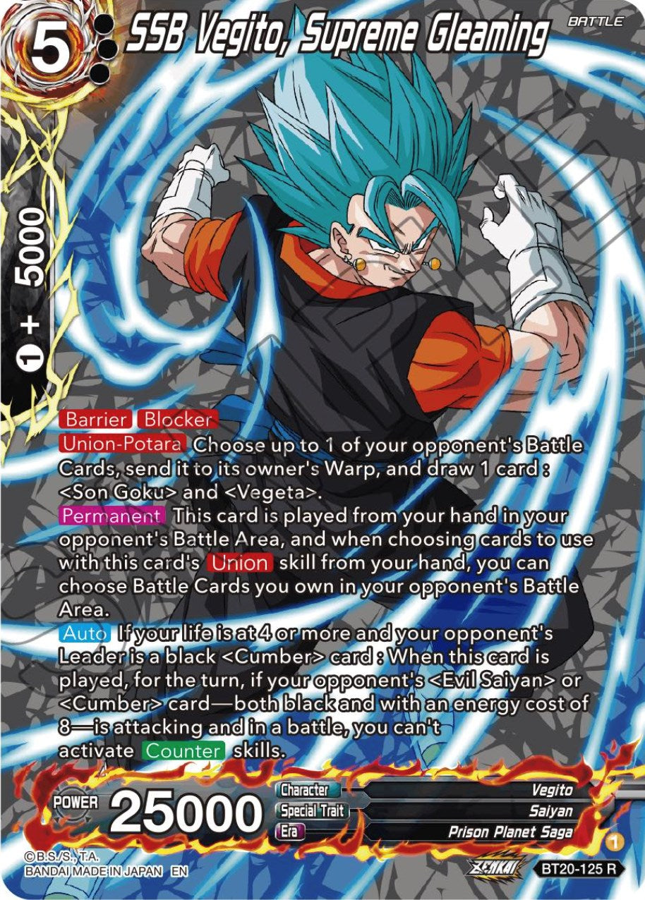 SSB Vegito, Supreme Gleaming (Silver Foil) (BT20-125) [Power Absorbed] | Rock City Comics