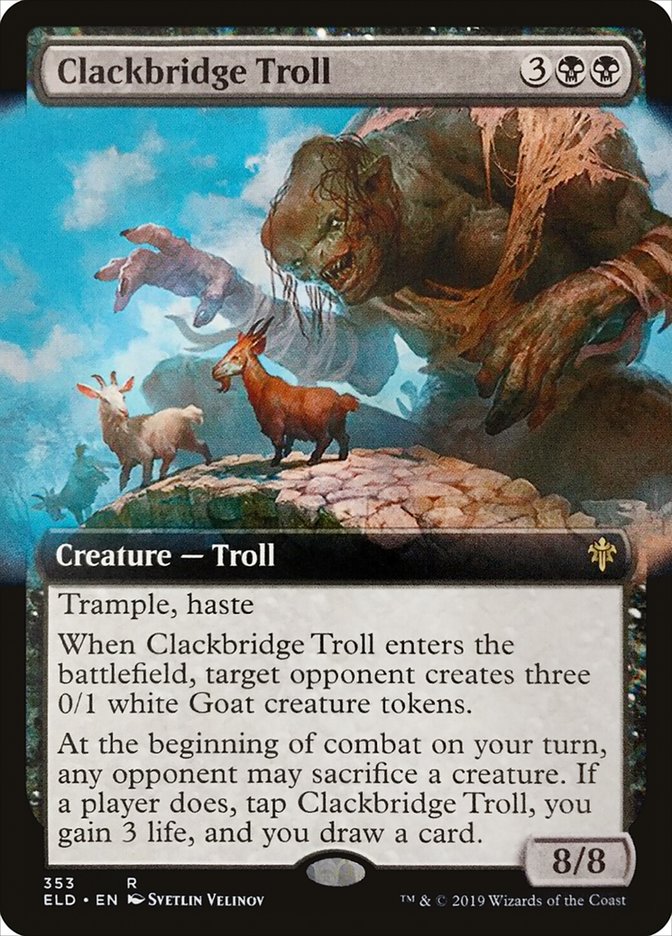 Clackbridge Troll (Extended Art) [Throne of Eldraine] | Rock City Comics