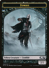 Knight // Zombie Double-Sided Token (Game Night) [Core Set 2019 Tokens] | Rock City Comics