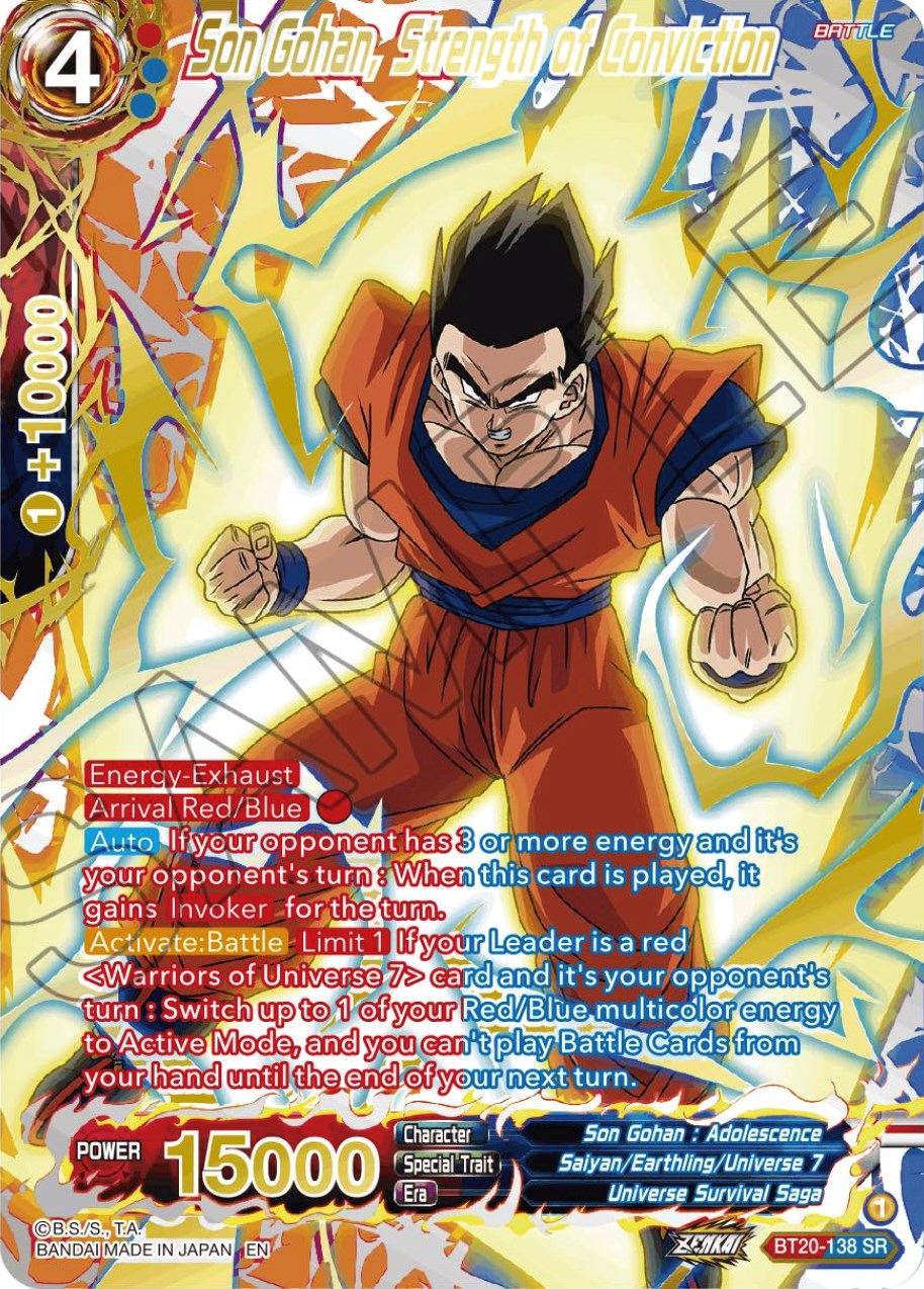 Son Gohan, Strength of Conviction (Gold-Stamped) (BT20-138) [Power Absorbed] | Rock City Comics