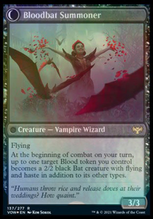 Voldaren Bloodcaster // Bloodbat Summoner [Innistrad: Crimson Vow Prerelease Promos] | Rock City Comics