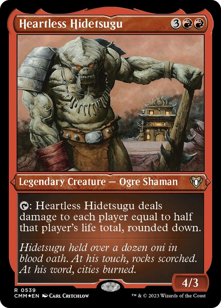 Heartless Hidetsugu (Foil Etched) [Commander Masters] | Rock City Comics