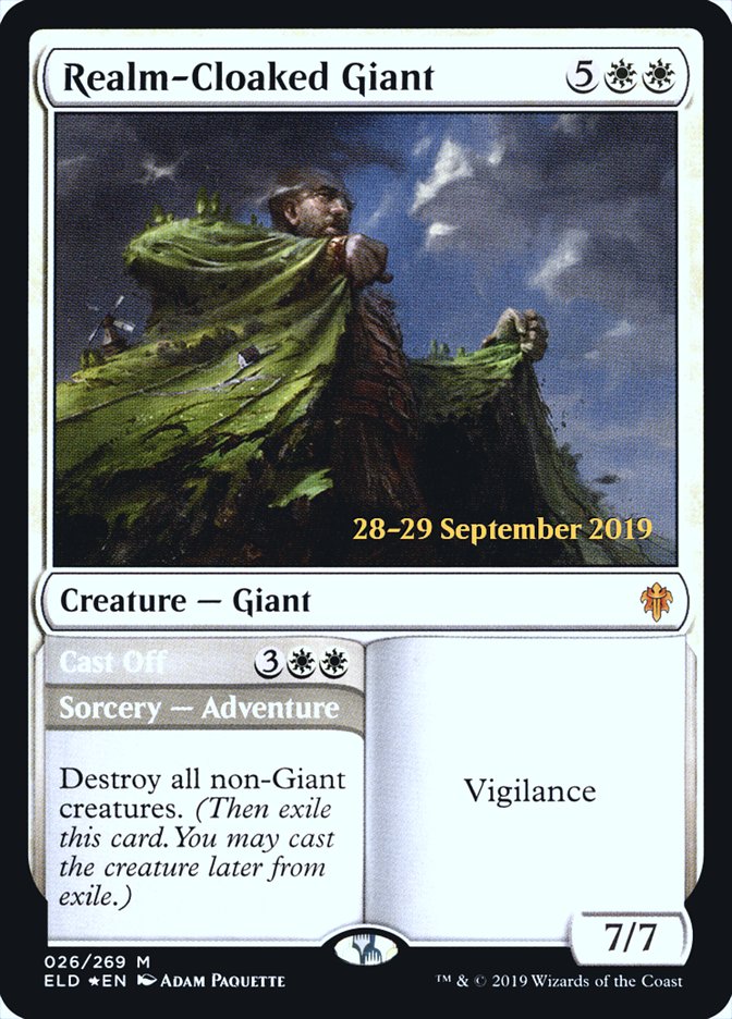 Realm-Cloaked Giant // Cast Off [Throne of Eldraine Prerelease Promos] | Rock City Comics
