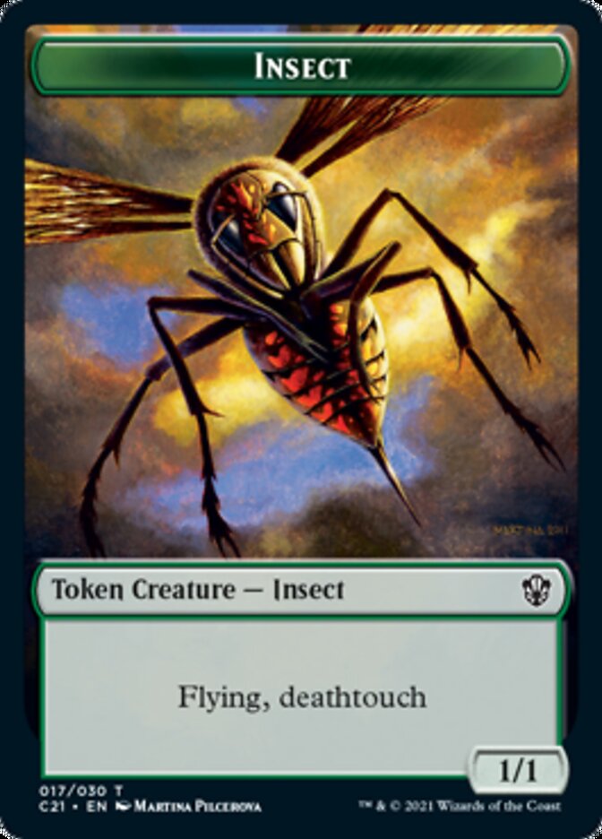Beast (011) // Insect Double-Sided Token [Commander 2021 Tokens] | Rock City Comics
