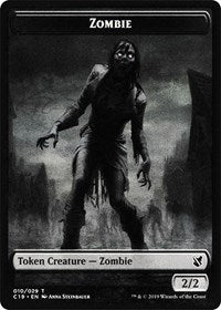 Zombie (010) // Zombie (011) Double-Sided Token [Commander 2019 Tokens] | Rock City Comics