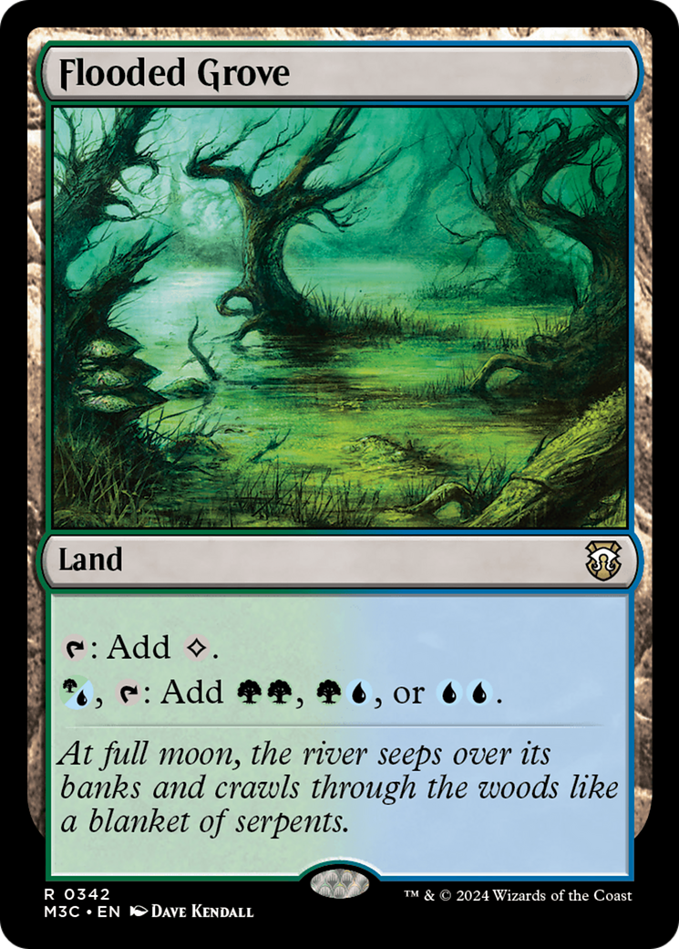 Flooded Grove (Ripple Foil) [Modern Horizons 3 Commander] | Rock City Comics