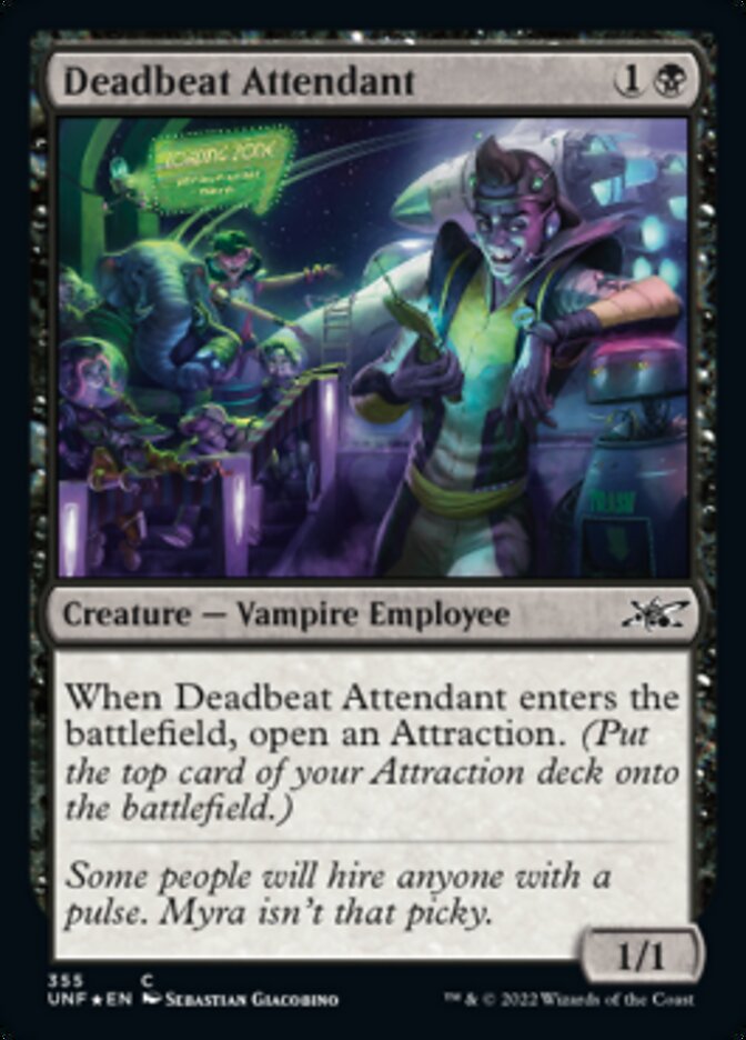 Deadbeat Attendant (Galaxy Foil) [Unfinity] | Rock City Comics