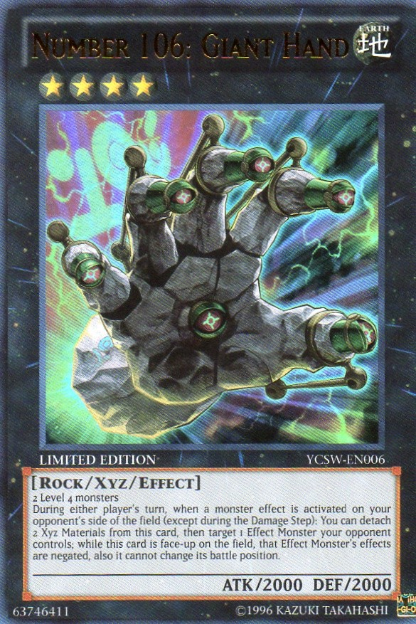 Number 106: Giant Hand [YCSW-EN006] Ultra Rare | Rock City Comics