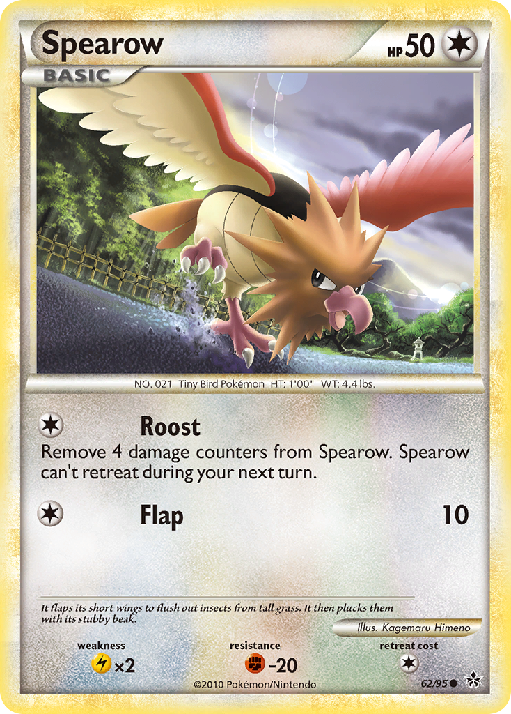 Spearow (62/95) [HeartGold & SoulSilver: Unleashed] | Rock City Comics