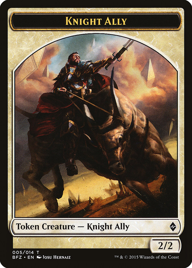 Knight Ally Token [Battle for Zendikar Tokens] | Rock City Comics