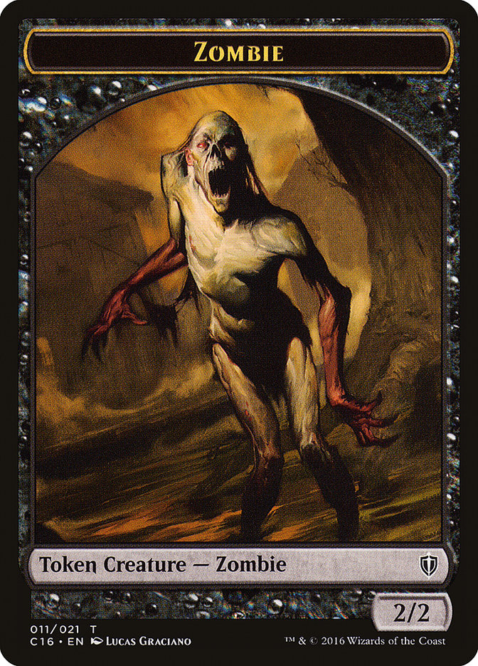 Zombie // Worm Double-Sided Token [Commander 2016 Tokens] | Rock City Comics