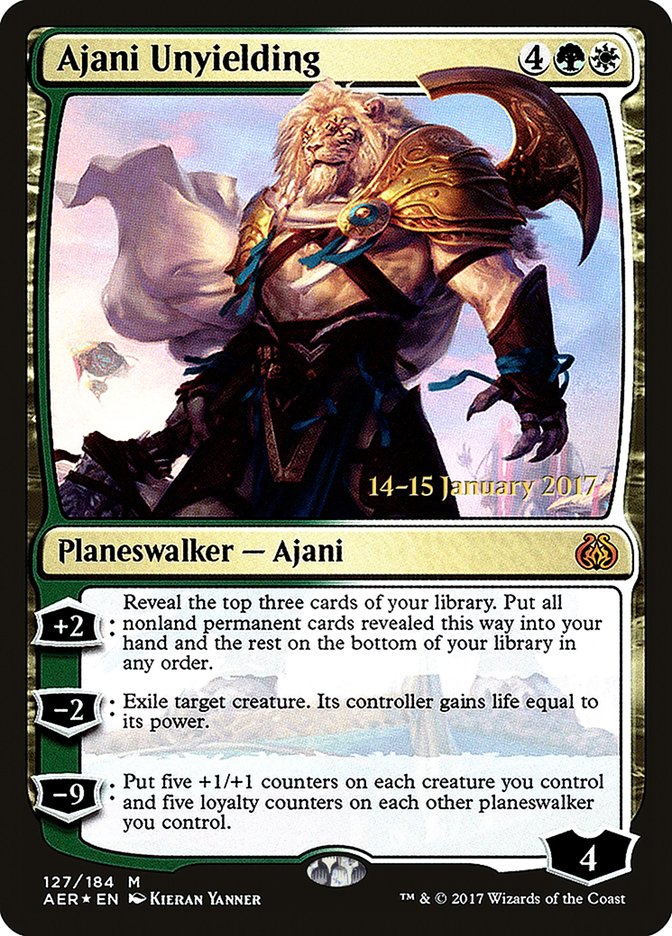 Ajani Unyielding [Aether Revolt Prerelease Promos] | Rock City Comics