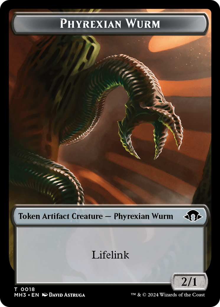 Phyrexian Wurm Token (0018) [Modern Horizons 3 Tokens] | Rock City Comics