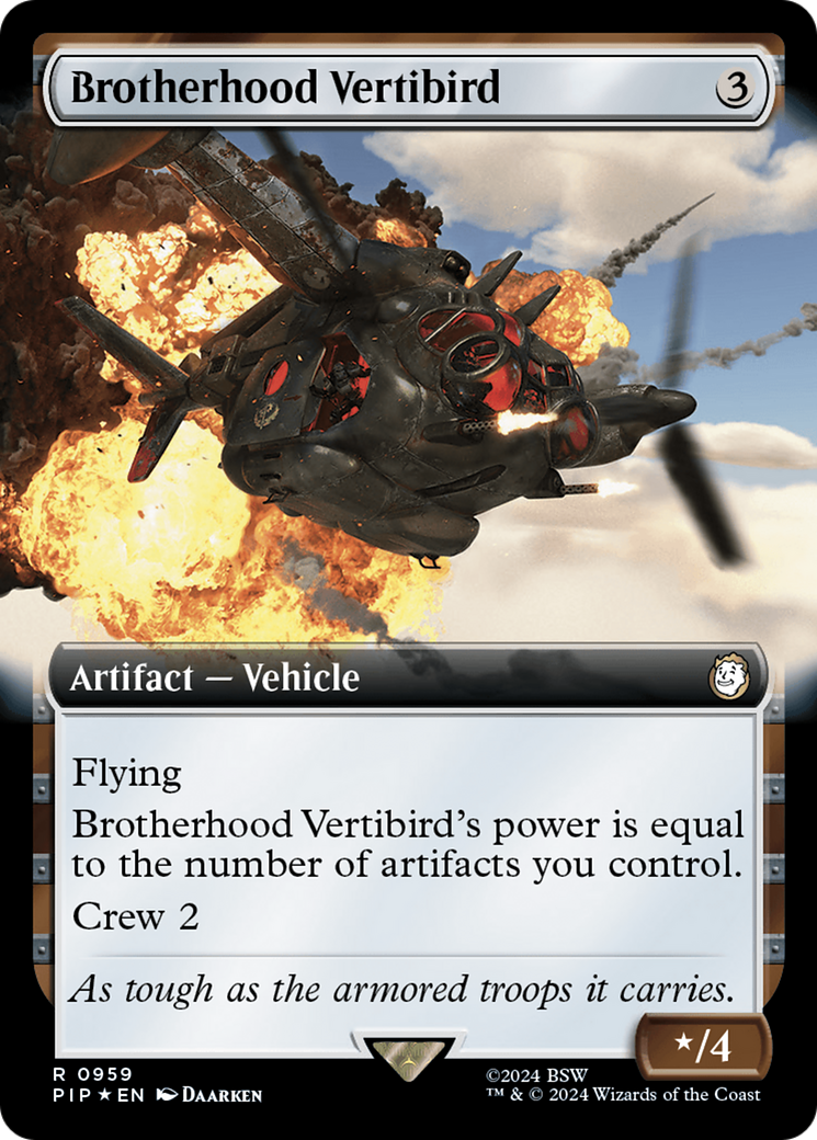 Brotherhood Vertibird (Extended Art) (Surge Foil) [Fallout] | Rock City Comics