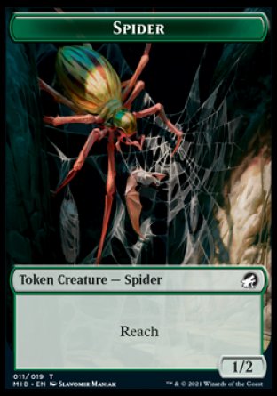 Wolf // Spider Double-Sided Token [Innistrad: Midnight Hunt Tokens] | Rock City Comics