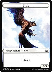Bird (002) // Sculpture Double-Sided Token [Commander 2019 Tokens] | Rock City Comics
