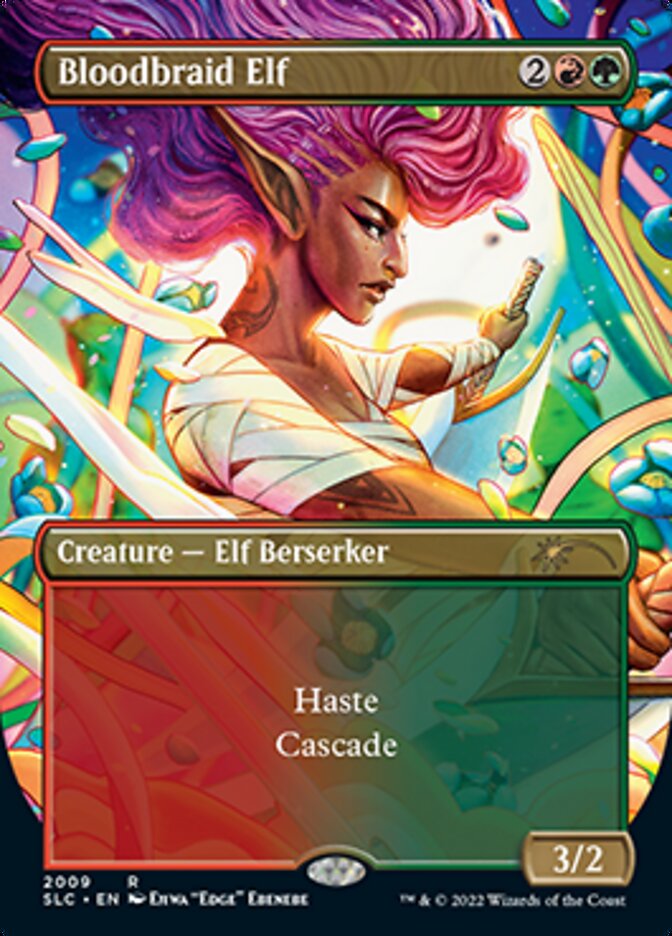 Bloodbraid Elf (Borderless Alternate Art) [Secret Lair Countdown Kit] | Rock City Comics