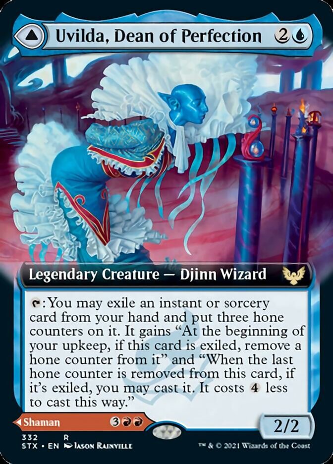 Uvilda, Dean of Perfection // Nassari, Dean of Expression (Extended Art) [Strixhaven: School of Mages] | Rock City Comics