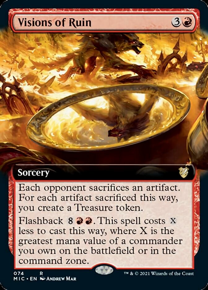 Visions of Ruin (Extended Art) [Innistrad: Midnight Hunt Commander] | Rock City Comics