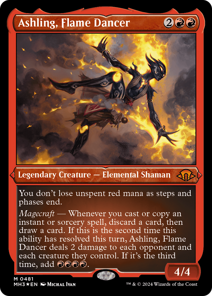 Ashling, Flame Dancer (Foil Etched) [Modern Horizons 3] | Rock City Comics