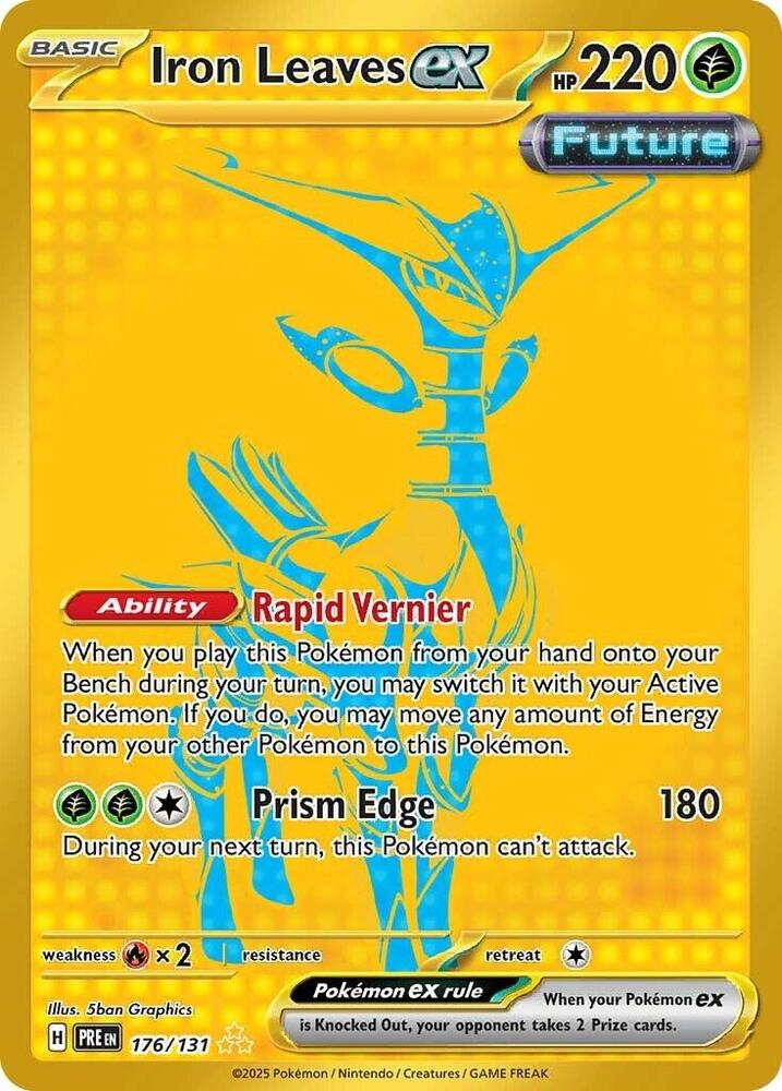 Iron Leaves ex (176/131) [Scarlet & Violet: Prismatic Evolutions] | Rock City Comics