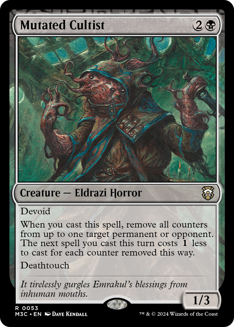 Mutated Cultist (Ripple Foil) [Modern Horizons 3 Commander] | Rock City Comics