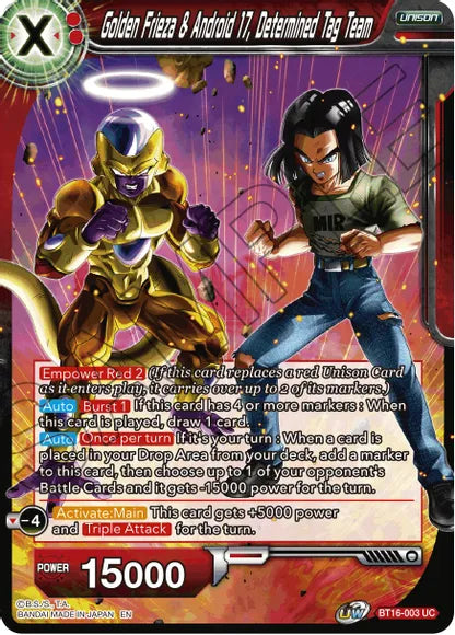 Golden Frieza & Android 17, Determined Tag Team (BT16-003) [Realm of the Gods] | Rock City Comics