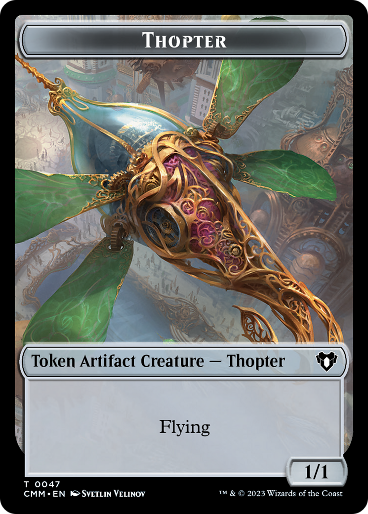 Thopter // Dragon (0020) Double-Sided Token [Commander Masters Tokens] | Rock City Comics