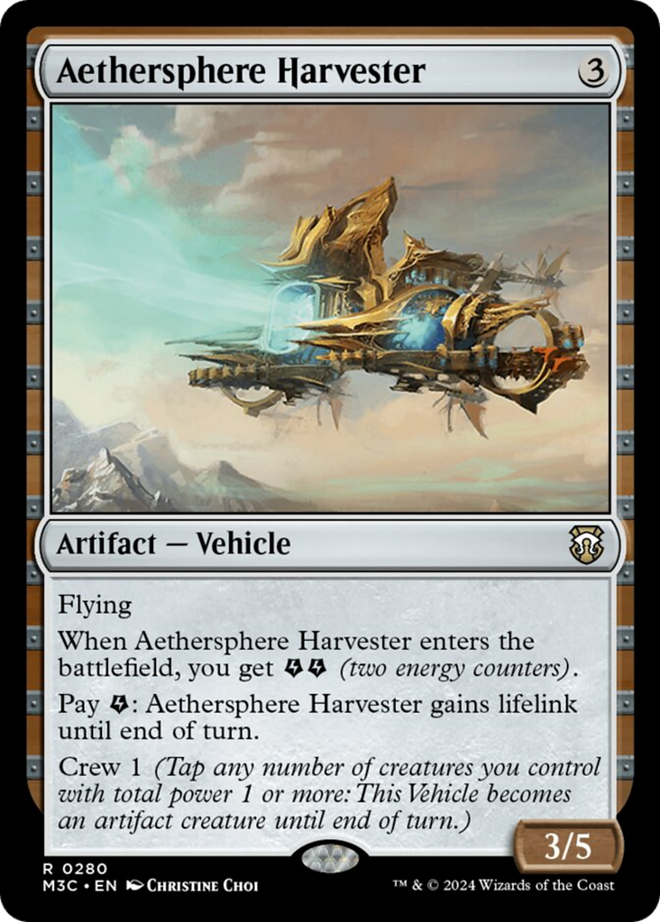 Aethersphere Harvester (Ripple Foil) [Modern Horizons 3 Commander] | Rock City Comics