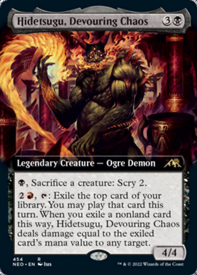 Hidetsugu, Devouring Chaos (Extended Art) [Kamigawa: Neon Dynasty] | Rock City Comics