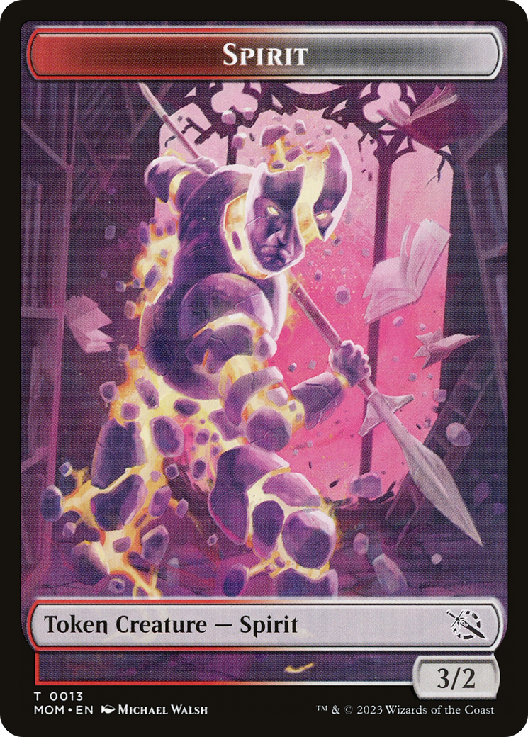 Monk // Spirit (13) Double-Sided Token [March of the Machine Tokens] | Rock City Comics