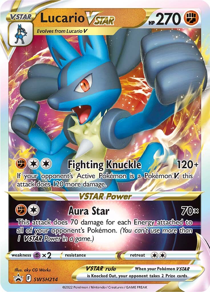 Lucario VSTAR (SWSH214) (Jumbo Card) [Sword & Shield: Black Star Promos] | Rock City Comics