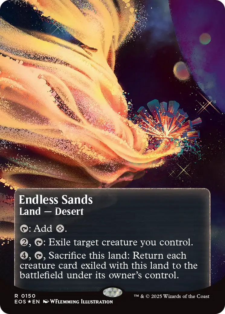 Endless Sands (0150) (Borderless) (Galaxy Foil) [Edge of Eternities: Stellar Sights] | Rock City Comics